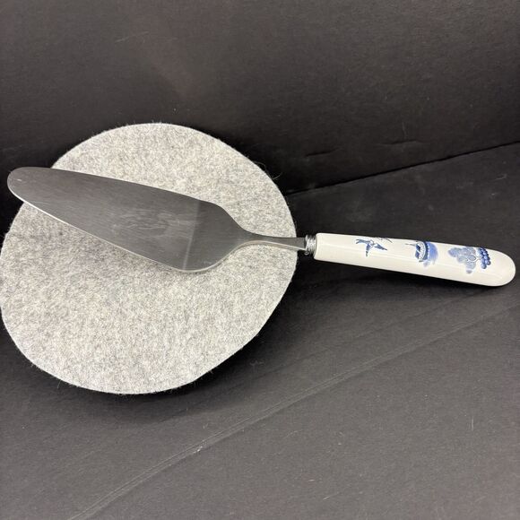 Vintage Blue Willow Cake/Pie Server Porcelain Handle Stainless Steel Made Japan - Picture 14 of 14